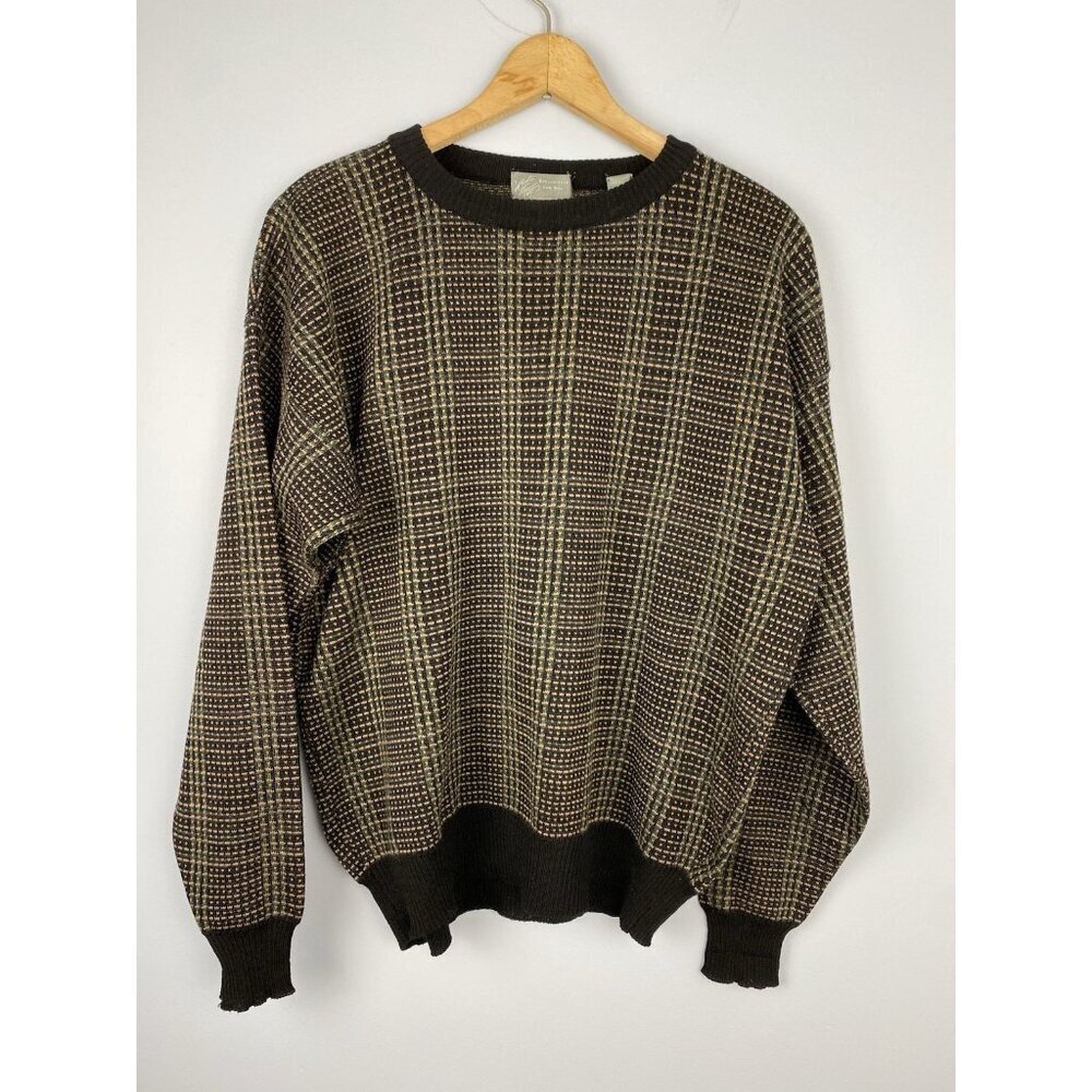 Lord & Taylor Sweater Mens Large Made in Italy Merino Wool Crewneck Sweater